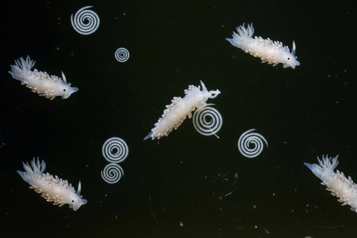 5 Berghia-Schnecken inkl. 2 Gelege